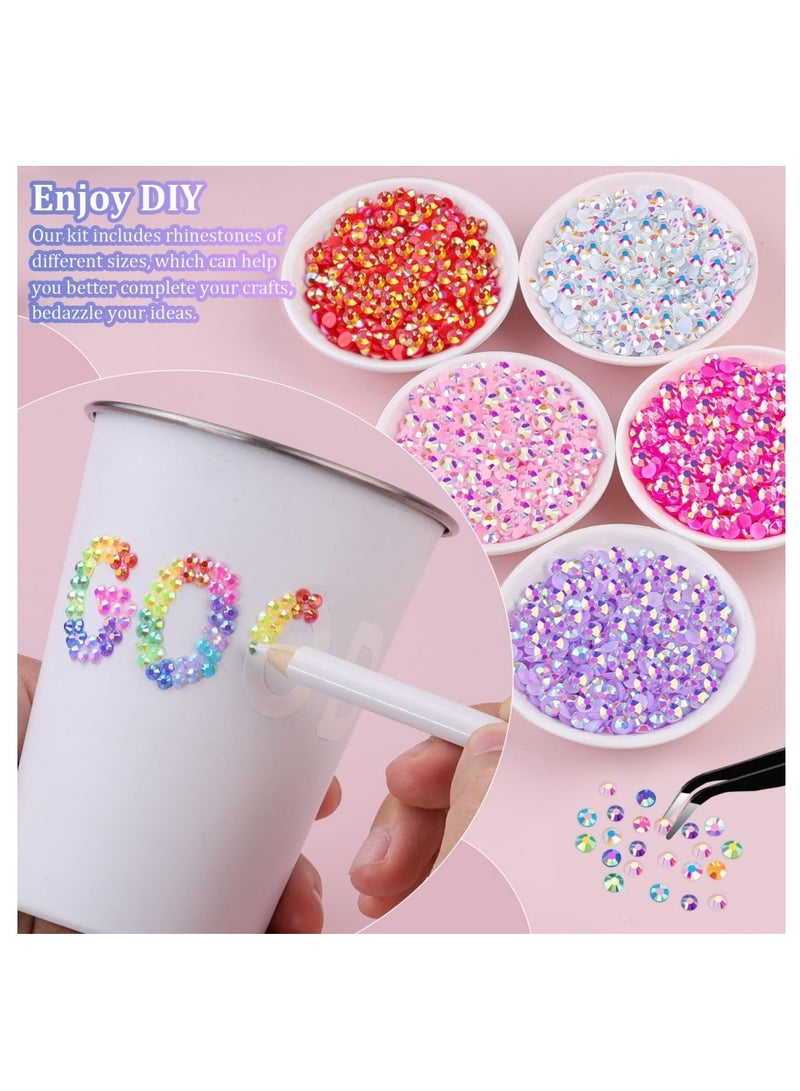 DAILYCHIC 24000Pcs Rhinestones Bedazzling Kit for Crafts with B7000 Jewelry Glue, Rhinestones with Gems Adhesive for Shoes Cloth Fabric for Crafting Diamond Nail Art Graduation Cap Decorations - Image 3